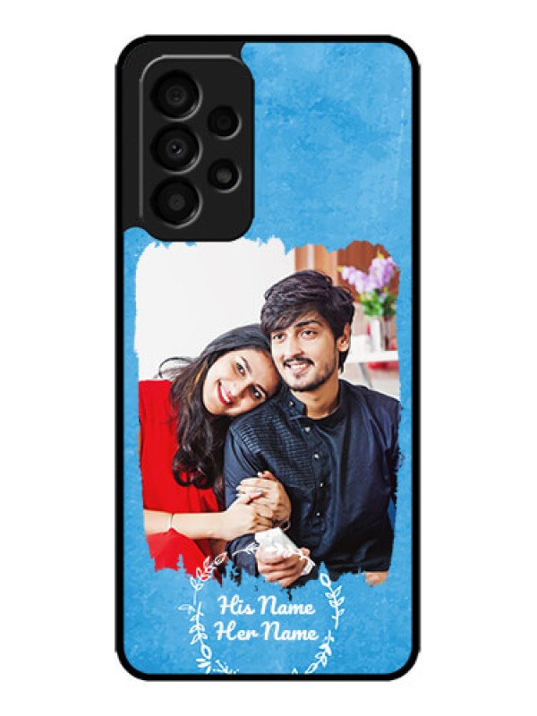 Custom Galaxy A33 5G Custom Metal Phone CaseBlue Color Vintage Design