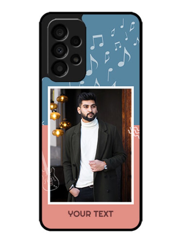 Custom Galaxy A33 5G Custom Metal Phone CaseWith Color Musical Note Design