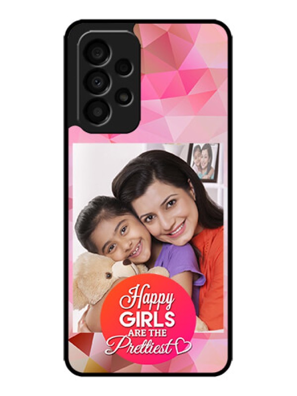 Custom Galaxy A33 5G Custom Metal Phone CaseAbstract Triangle Design