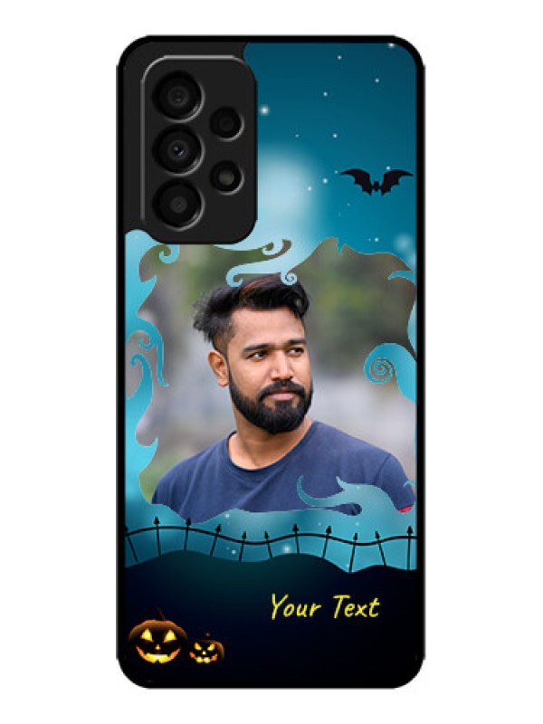 Custom Galaxy A33 5G Custom Metal Phone CaseHalloween Frame Design