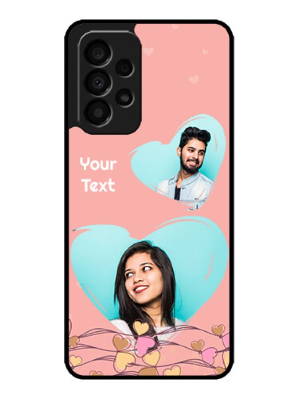 Custom Galaxy A33 5G Custom Metal Phone CaseLove Doodle Design