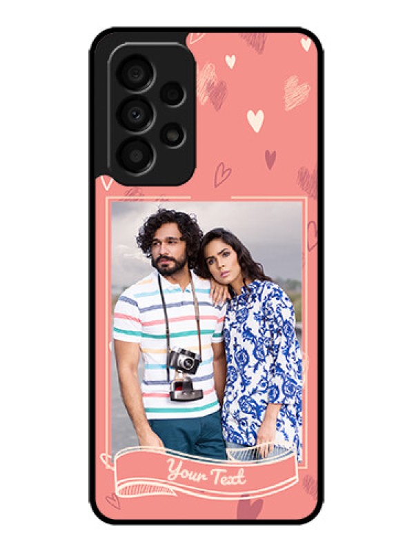 Custom Galaxy A33 5G Custom Metal Phone CaseLove Doodle Art Design