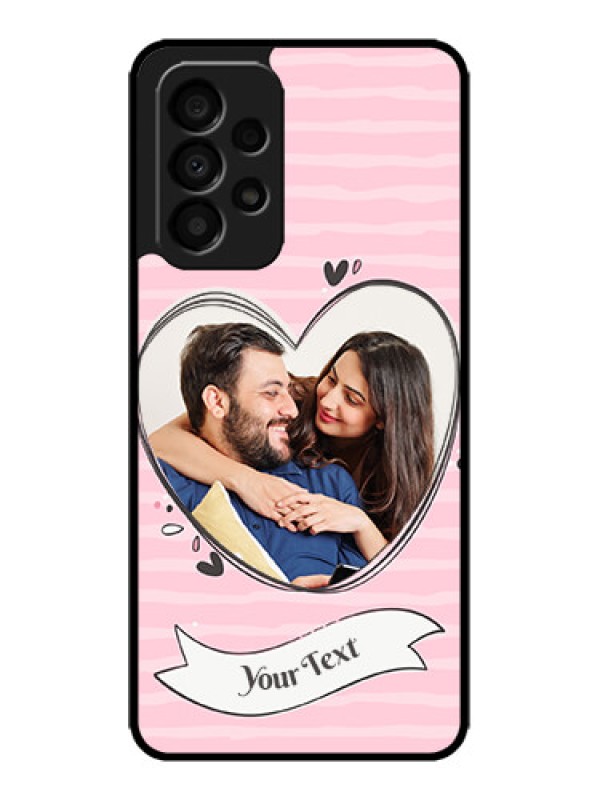 Custom Galaxy A33 5G Custom Metal Phone CaseVintage Heart Design