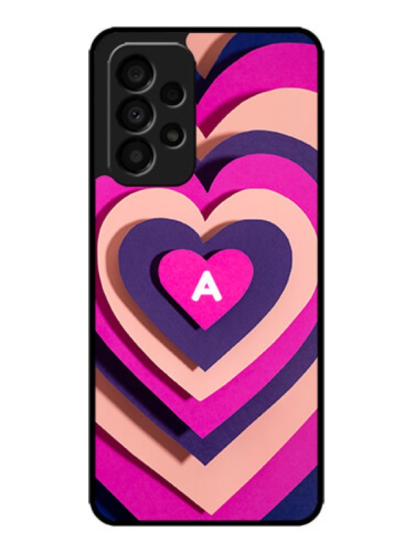 Custom Galaxy A33 5G Custom Metal Phone CaseCute Heart Pattern Design