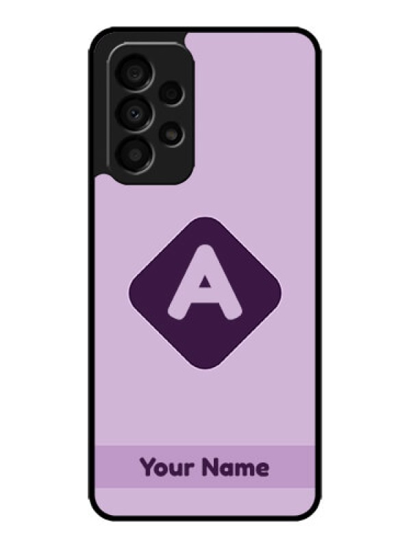 Custom Galaxy A33 5G Custom Metal Phone CaseCustom Letter In Curved Badge Design