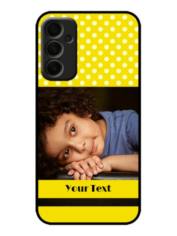 Custom Galaxy A34 5G Custom Metal Phone Case - Bright Yellow Case Design