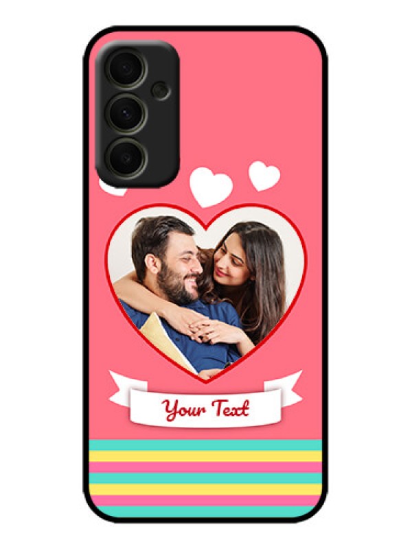 Custom Galaxy A34 5G Custom Metal Phone Case - Love Shapes Doodle Design