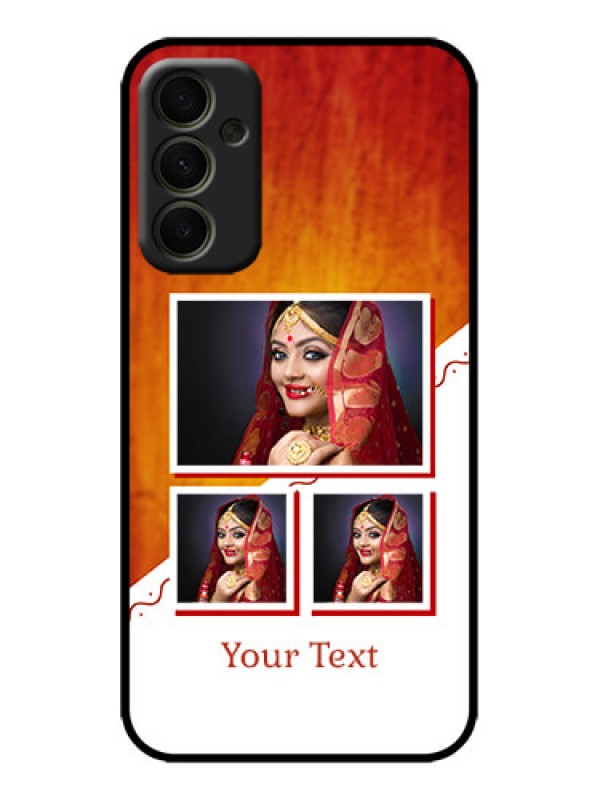 Custom Galaxy A34 5G Custom Metal Phone Case - Wedding Memories Design