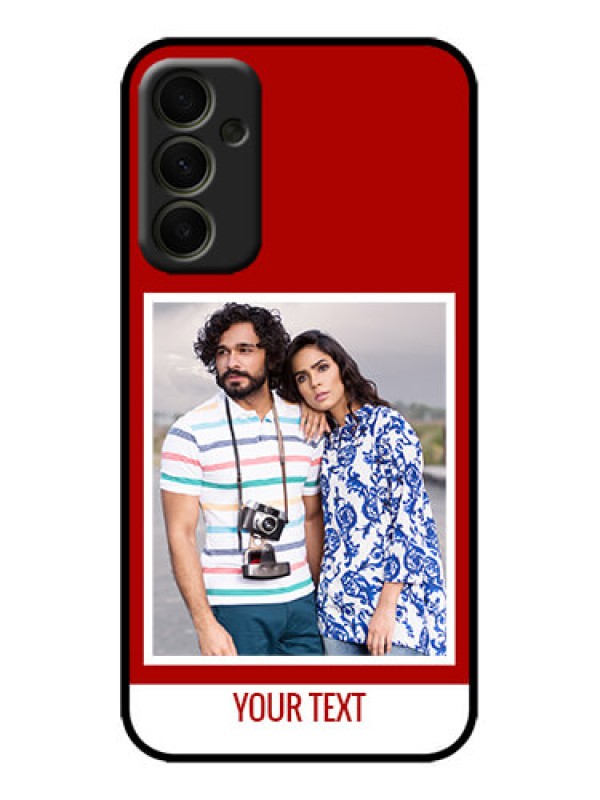 Custom Galaxy A34 5G Custom Metal Phone Case - Red Color Design