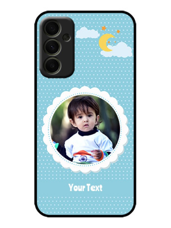 Custom Galaxy A34 5G Custom Metal Phone Case - Violet Pattern Design