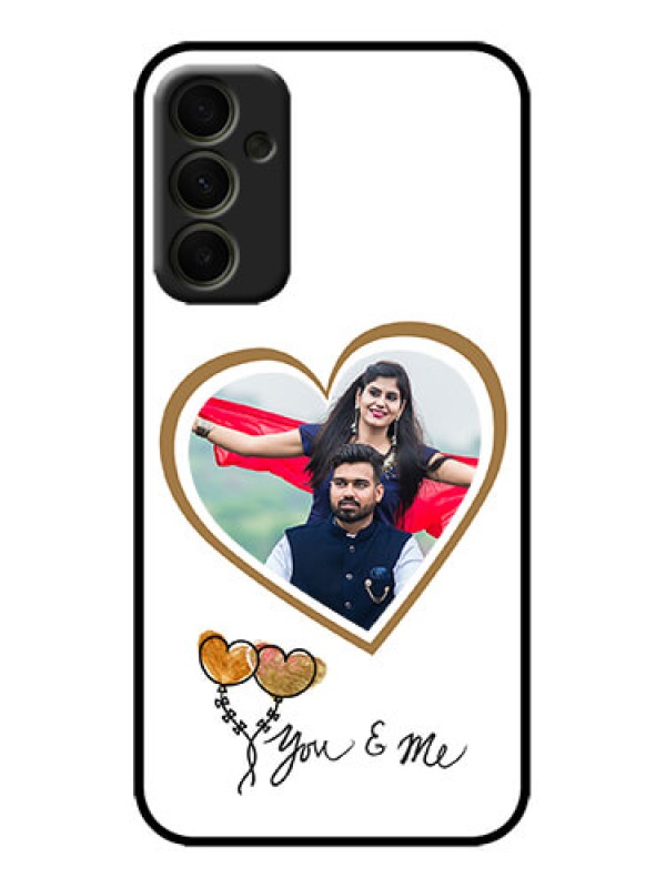 Custom Galaxy A34 5G Custom Metal Phone Case - You and Me Design