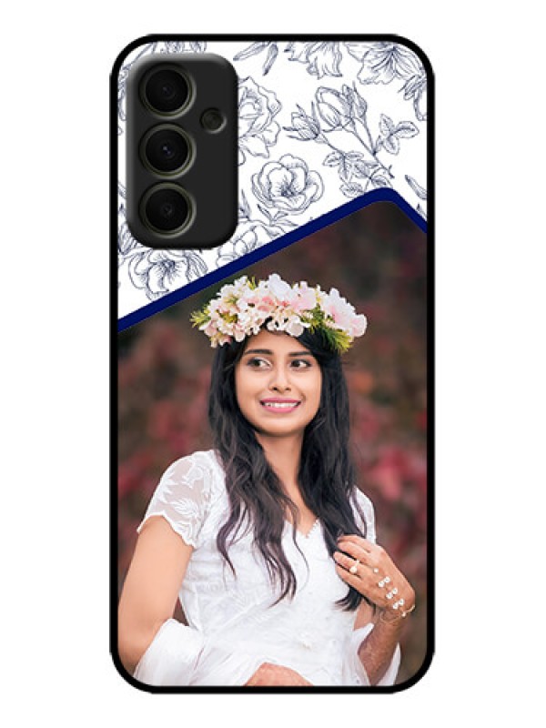Custom Galaxy A34 5G Custom Metal Phone Case - Classy Floral Design