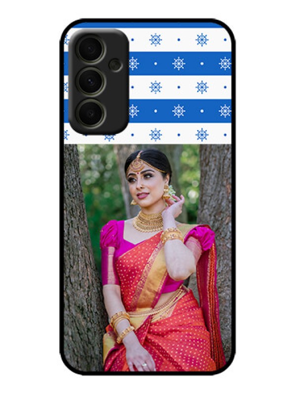 Custom Galaxy A34 5G Custom Metal Phone Case - Snow Pattern Design