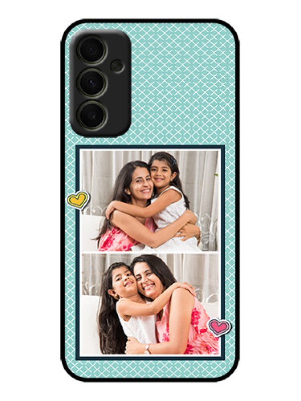 Custom Galaxy A34 5G Custom Metal Phone Case - 2 Image Holder With Pattern Design