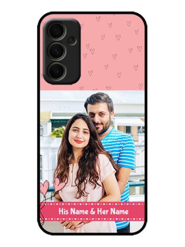 Custom Galaxy A34 5G Custom Metal Phone Case - Love Design Peach Color