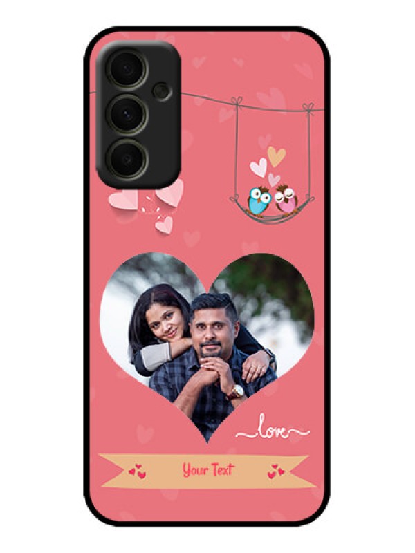 Custom Galaxy A34 5G Custom Metal Phone Case - Peach Color Love Design