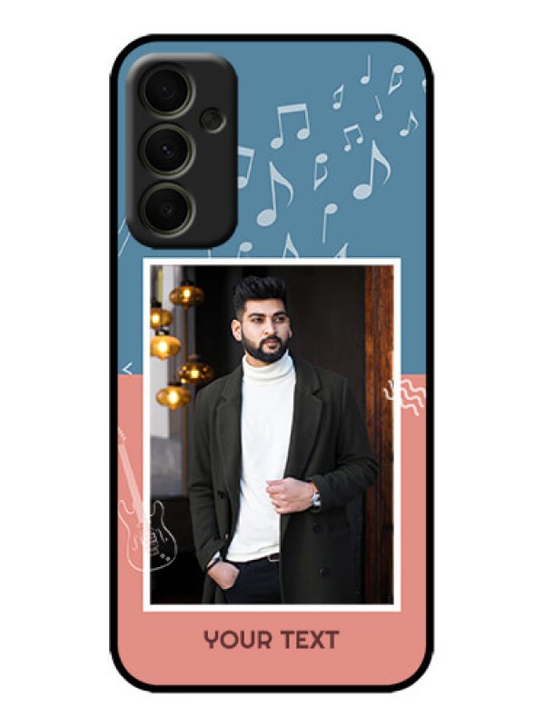 Custom Galaxy A34 5G Custom Metal Phone Case - With Color Musical Note Design