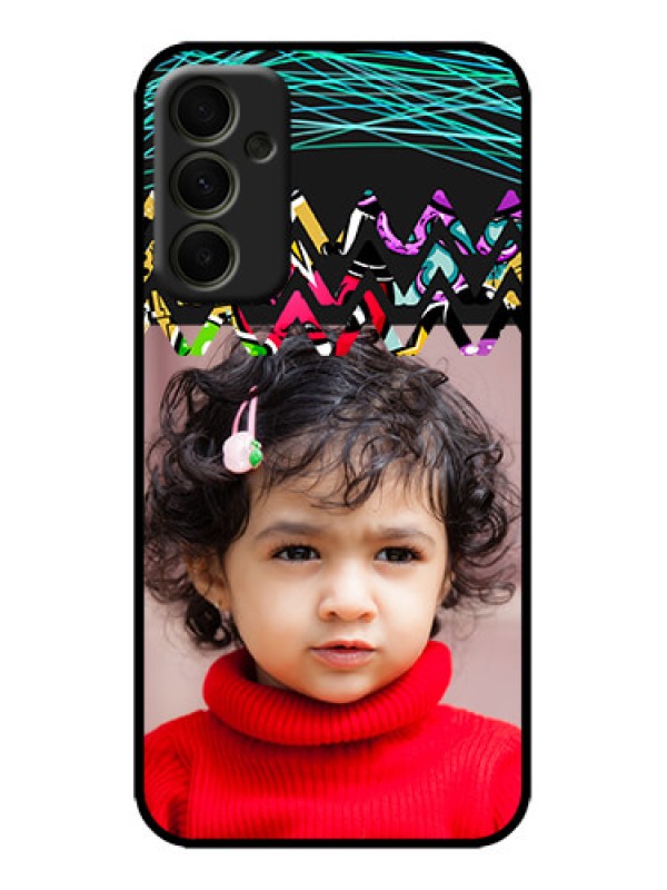 Custom Galaxy A34 5G Custom Metal Phone Case - Neon Abstract Design