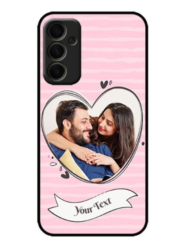 Custom Galaxy A34 5G Custom Metal Phone Case - Vintage Heart Design