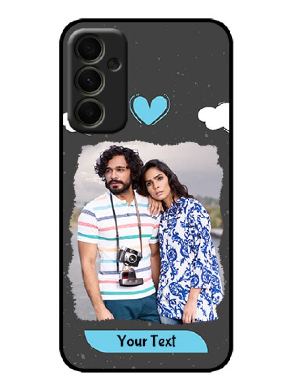 Custom Galaxy A34 5G Custom Metal Phone Case - Splashes With Love Doodles Design