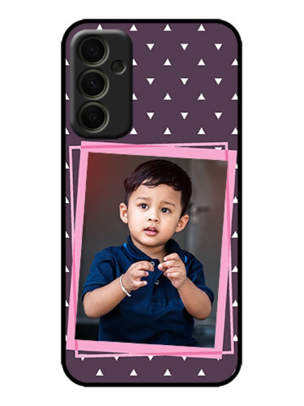 Custom Galaxy A34 5G Custom Metal Phone Case - Triangle Pattern Dotted Design