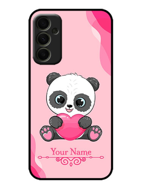Custom Galaxy A34 5G Custom Metal Phone Case - Cute Panda Design