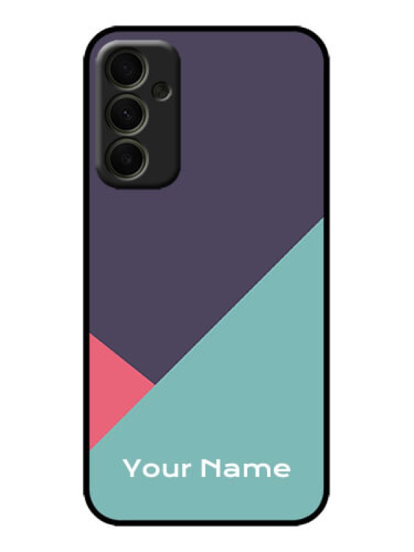 Custom Galaxy A34 5G Custom Metal Phone Case - Tri Color Abstract Design