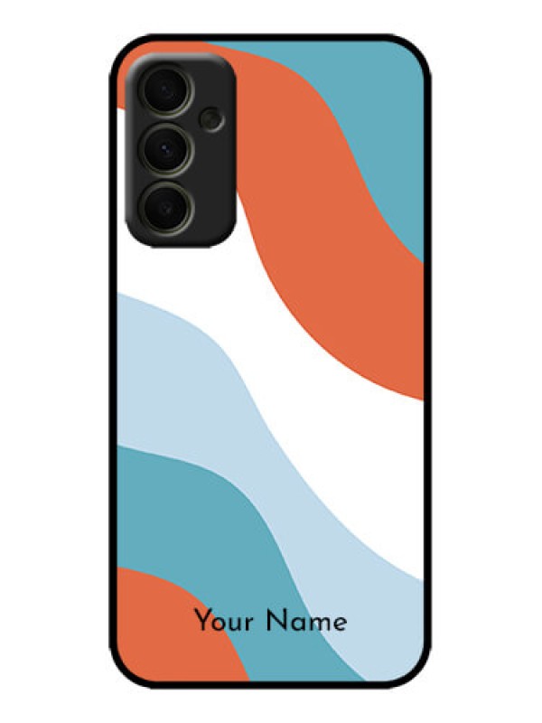 Custom Galaxy A34 5G Custom Metal Phone Case - Coloured Waves Design