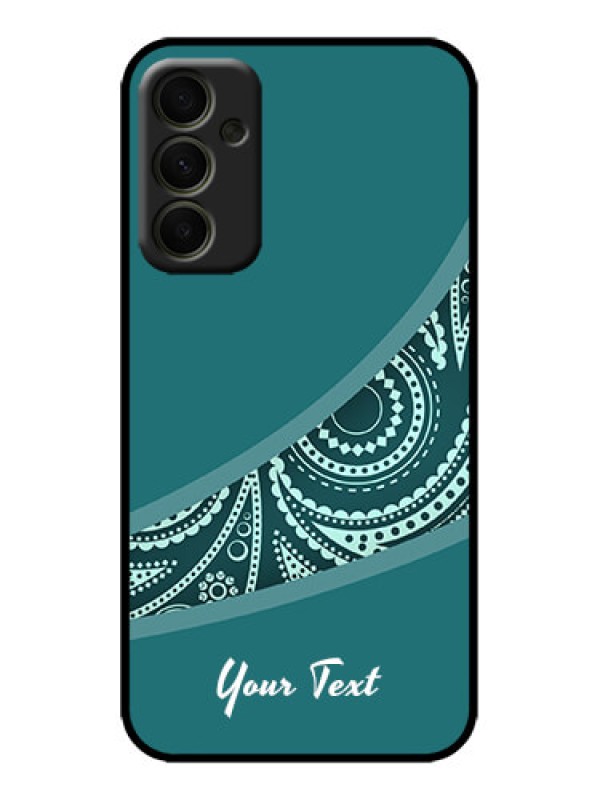 Custom Galaxy A34 5G Custom Metal Phone Case - Semi Visible Floral Design