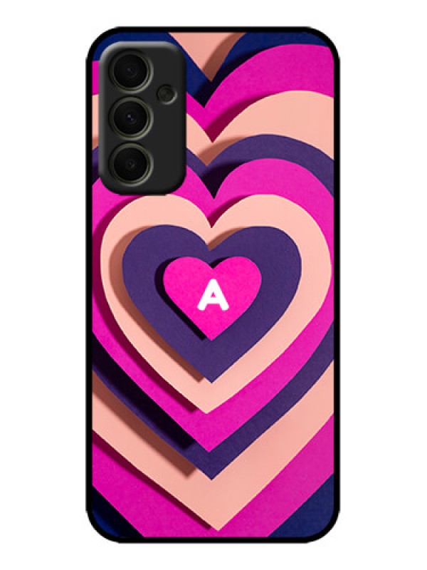 Custom Galaxy A34 5G Custom Metal Phone Case - Cute Heart Pattern Design