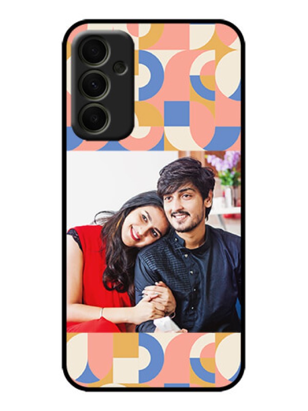 Custom Galaxy A34 5G Custom Metal Phone Case - Semi - Circle Maze Pattern Design