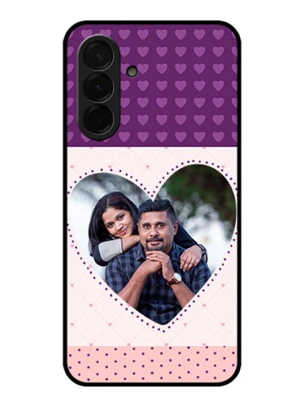 Custom Galaxy A36 5G Custom Metal Phone Case - Violet Love Dots Design