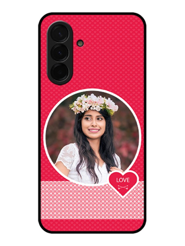 Custom Galaxy A36 5G Custom Metal Phone Case - Pink Color Pattern Design