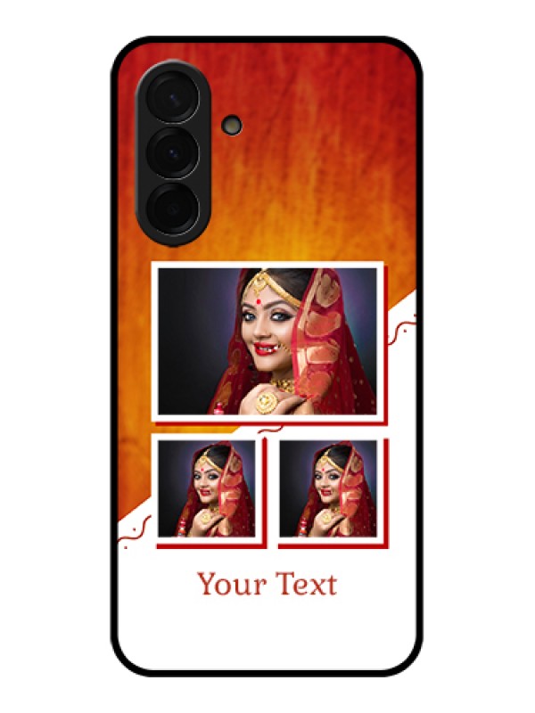 Custom Galaxy A36 5G Custom Metal Phone CaseSimple Blue Case Design