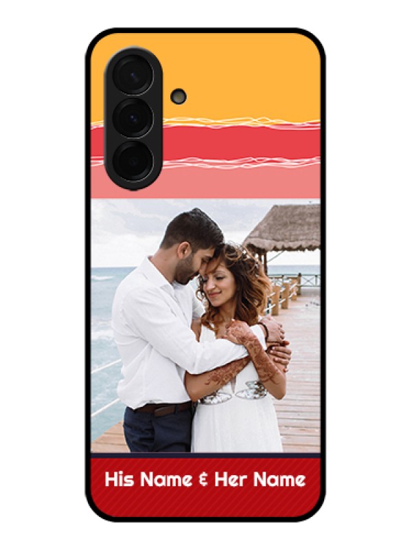 Custom Galaxy A36 5G Custom Metal Phone CaseYellow Floral Design