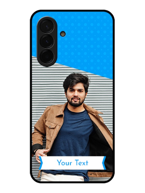 Custom Galaxy A36 5G Custom Metal Phone CaseBlue Bubbles Pattern Design