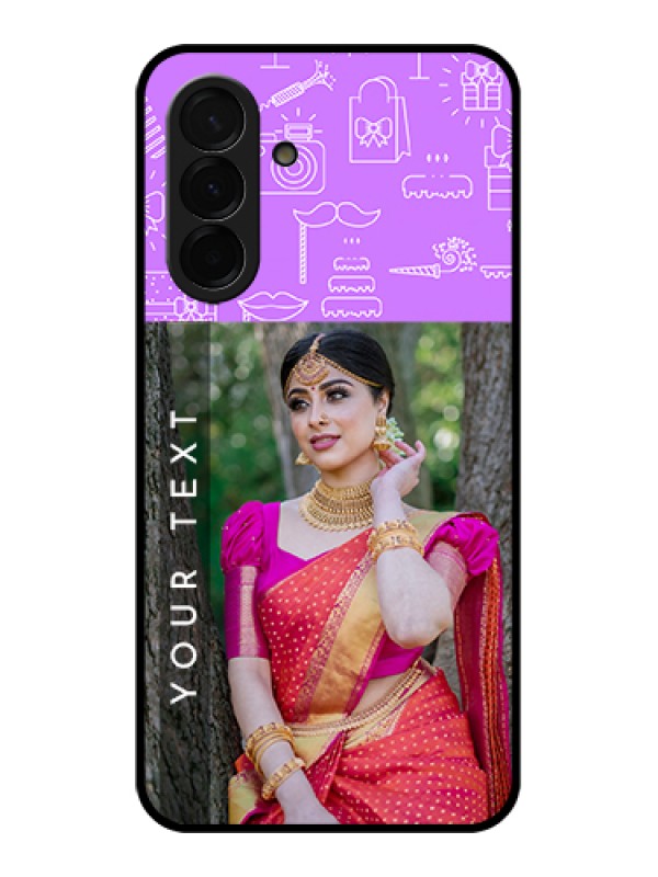 Custom Galaxy A36 5G Custom Metal Phone CasePink Flying Heart Design