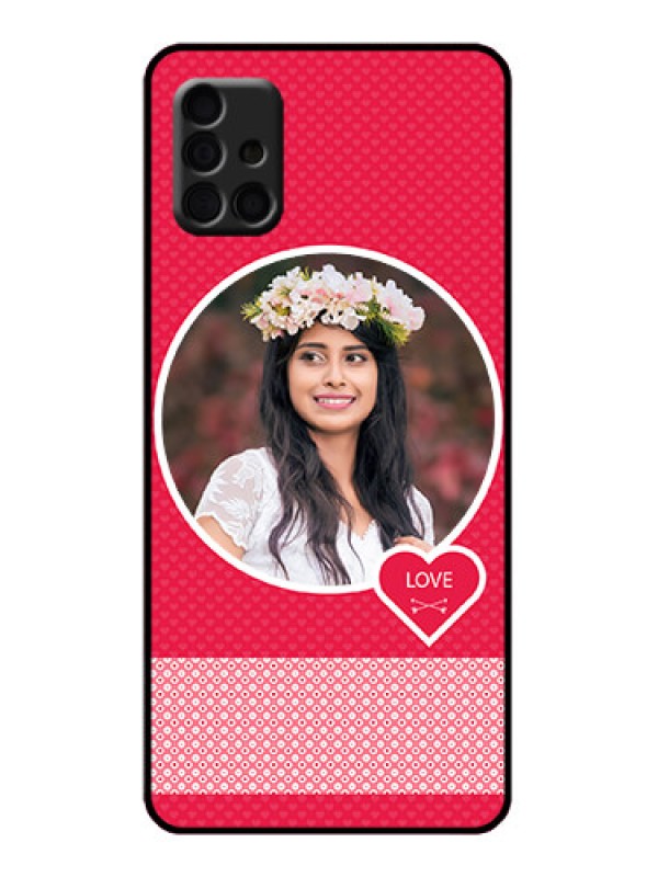 Custom Galaxy A51 Custom Metal Phone Case - Pink Color Pattern Design