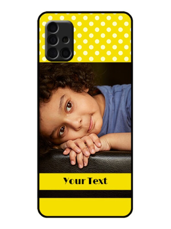 Custom Galaxy A51 Custom Metal Phone Case - Bright Yellow Case Design