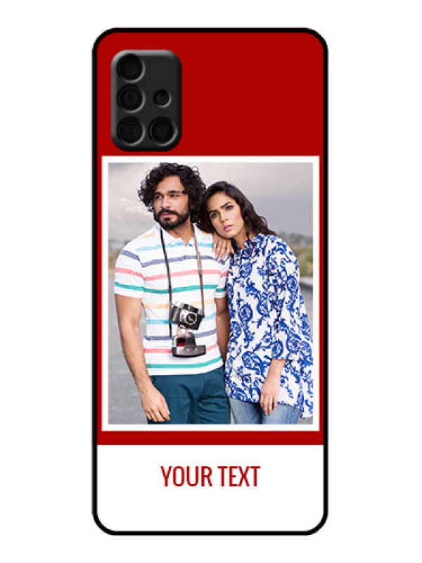 Custom Galaxy A51 Custom Metal Phone Case - Red Color Design