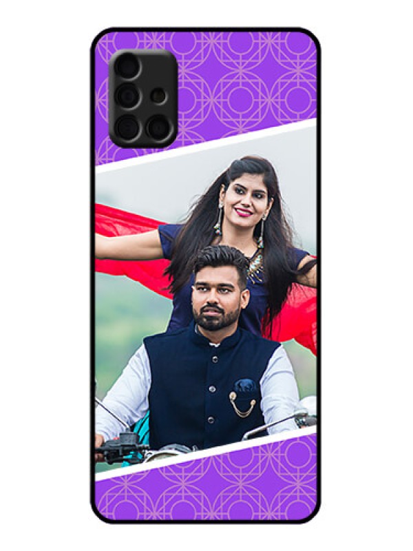Custom Galaxy A51 Custom Metal Phone Case - Violet Color Pattern Design