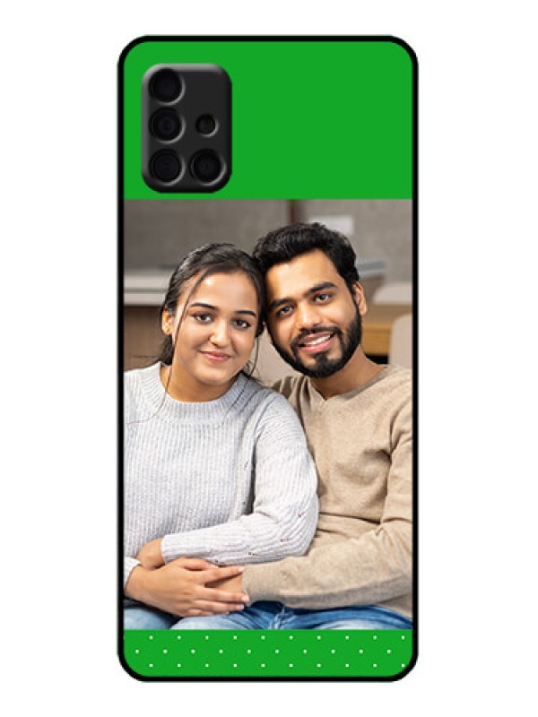 Custom Galaxy A51 Custom Metal Phone Case - Green Pattern Design