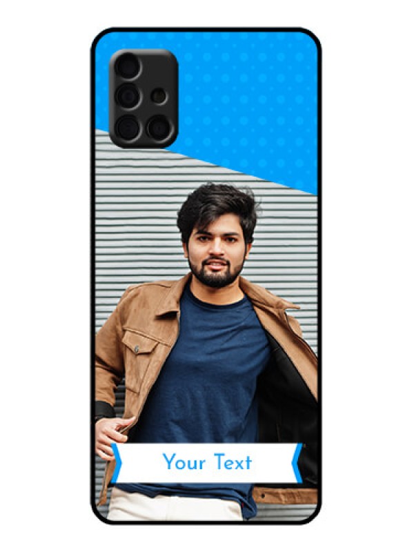 Custom Galaxy A51 Custom Metal Phone Case - Simple Blue Color Design