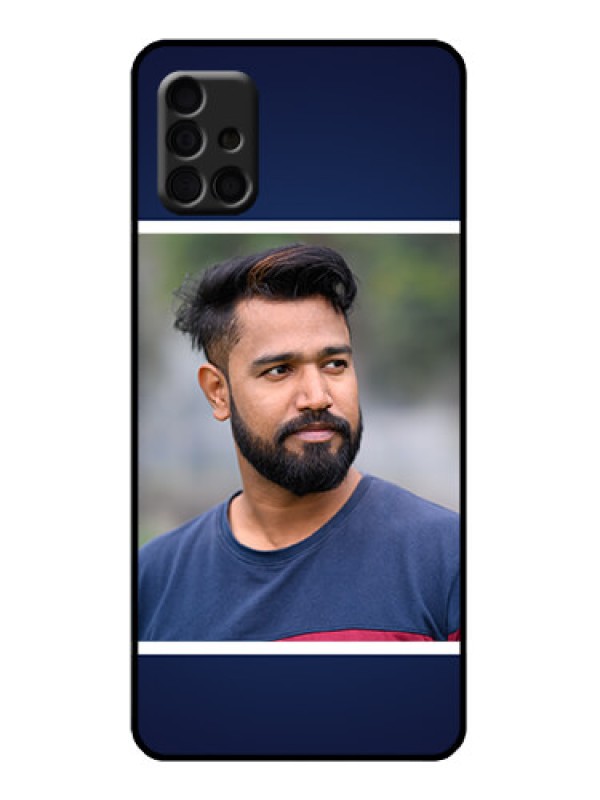 Custom Galaxy A51 Custom Metal Phone Case - Simple Royal Blue Design