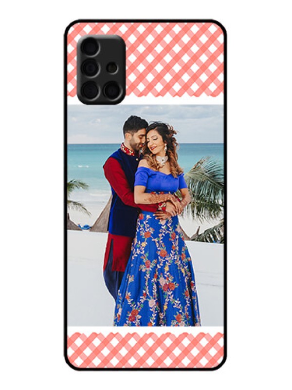 Custom Galaxy A51 Custom Metal Phone Case - Pink Pattern Design