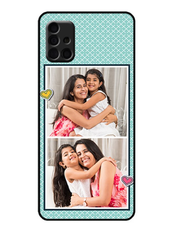 Custom Galaxy A51 Custom Metal Phone Case - 2 Image Holder With Pattern Design