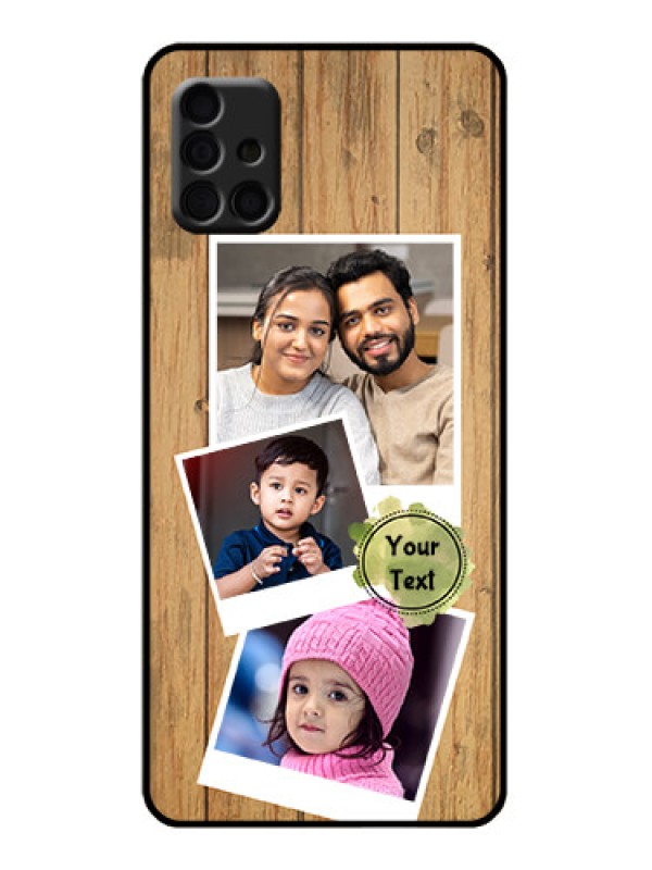 Custom Galaxy A51 Custom Metal Phone Case - Wooden Texture Design