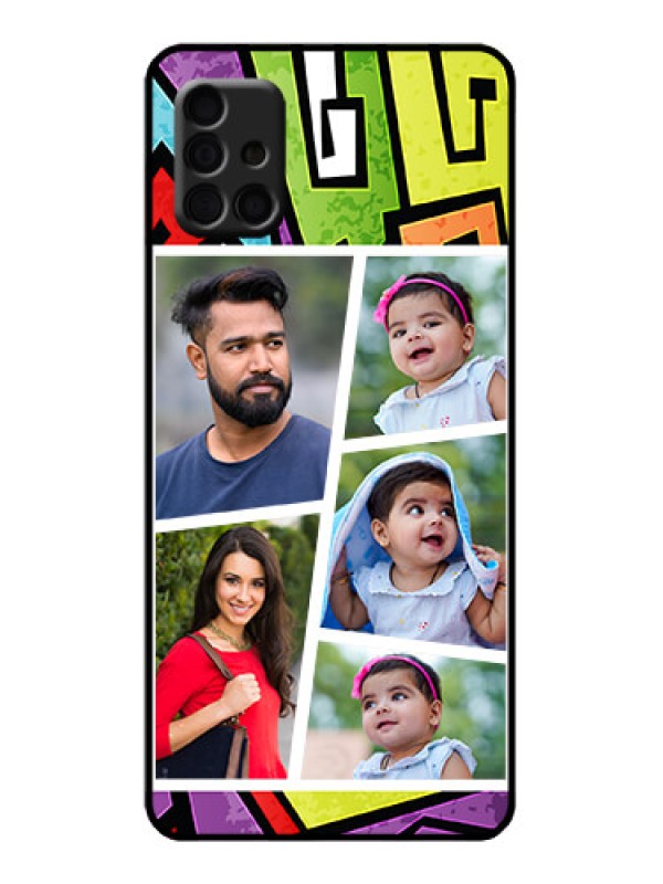 Custom Galaxy A51 Custom Metal Phone Case - Graffiti Pattern Design