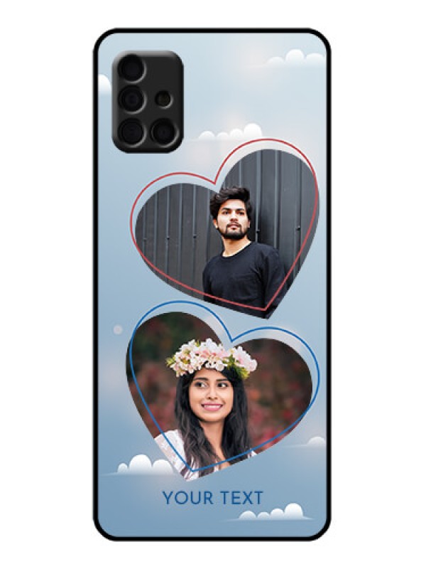 Custom Galaxy A51 Custom Metal Phone Case - Blue Color Couple Design