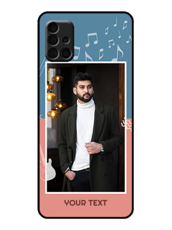 Custom Galaxy A51 Custom Metal Phone Case - With Color Musical Note Design